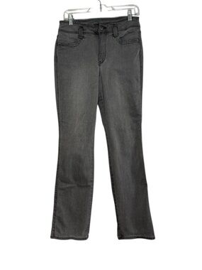 NYDJ Women's Gray Marilyn Classic Straight Jeans Size 8